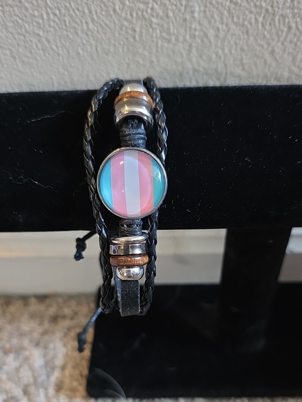 Leather Braided Pride Bracelet